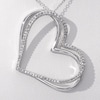 The Kindred Heart from Vera Wang Love Collection 0.45 CT. T.W. Diamond Tilted Pendant in 10K White Gold - 19"