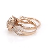 1.69 CT. T.W. Diamond Double Frame Twist Bridal Set in 10K Rose Gold