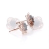 0.58 CT. T.W. Black Diamond Solitaire Love Knot Stud Earrings in 10K Rose Gold