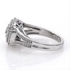 0.45 CT. T.W. Composite Diamond Double Cushion Frame Split Shank Engagement Ring in Sterling Silver