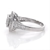 1.14 CT. T.W.  Diamond Double Cushion Frame Engagement Ring in 14K White Gold