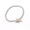 0.18 CT. T.W. Diamond "love" Double Strand Bracelet in Sterling Silver and 10K Gold - 7.25"