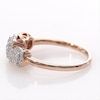 0.45 CT. T.W. Composite Diamond Three Stone Cushion Frame Ring in 10K Rose Gold