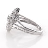 0.45 CT. T.W. Diamond Art Deco Flower Ring in 10K White Gold