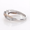 0.18 CT. T.W. Princess-Cut Diamond Split Shank Ring in Sterling Silver and 10K Rose Gold