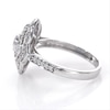 0.69 CT. T.W. Diamond Scallop Frame Ring in 10K White Gold