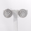 0.085 CT. T.W. Composite Diamond Double Frame Stud Earrings in Sterling Silver