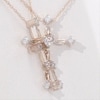 0.085 CT. T.W. Diamond Cross Pendant in 10K Rose Gold