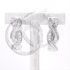 0.45 CT. T.W. Diamond Twist Hoop Earrings in Sterling Silver