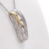 0.37 CT. T.W. Diamond Double Row Twist Pendant in 10K Two-Tone Gold