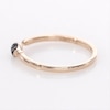 Black Diamond Accent Matchstick Open Ring in 10K Rose Gold