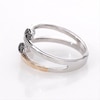 0.18 CT. T.W. Enhanced Black and White Diamond Matchstick Wrap Ring in Sterling Silver and 10K Rose Gold