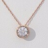 0.115 CT. T.W. Multi-Diamond Circle Pendant in 10K Rose Gold