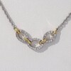 0.18 CT. T.W. Diamond Link Necklace in Sterling Silver and 10K Gold - 17"