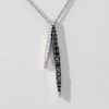 0.18 CT. T.W. Enhanced Black and White Diamond Vertical Bars Pendant in Sterling Silver