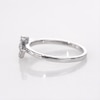 Diamond Accent Sideways Anchor Stackable Ring in Sterling Silver