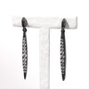 0.29 CT. T.W. Diamond Elongated Marquise Bar Drop Earrings in Sterling Silver with Black Rhodium