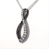 0.29 CT. T.W. Journey Diamond Infinity Pendant in 10K White Gold and Black Rhodium