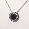 2.69 CT. T.W. Enhanced Black and White Diamond Frame Pendant in 10K White Gold with Black Rhodium