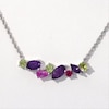 Multi-Gemstone Scatter Bar Necklace in Sterling Silver