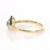 0.23 CT. T.W. Enhanced Black and White Diamond Cushion Frame Promise Ring in 10K Gold