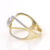 0.29 CT. T.W. Quad Diamond Geometric Open Crossover Ring in 10K Gold