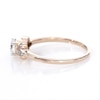 0.37 CT. T.W. Diamond Petal Tri-Sides Engagement Ring in 10K Rose Gold