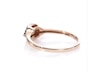 0.18 CT. T.W. Enhanced Black and White Diamond Cushion Frame Tri-Sides Promise Ring in 10K Rose Gold