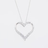 0.75 CT. T.W. Journey Diamond Heart Pendant in 10K White Gold