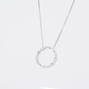 0.33 CT. T.W. Baguette Certified Lab-Created Diamond Circle Pendant in 14K White Gold (F/SI2)