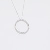 0.75 CT. T.W. Journey Diamond Circle Pendant in 10K White Gold