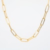 5.5mm Paper Clip Chain Necklace in Hollow 10K Gold - 16"