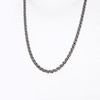 0.52 CT. T.W. Black Diamond "S" Link Tennis Necklace in Sterling Silver with Black Rhodium - 17"