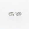 0.33 CT. T.W. Diamond Oval Frame Stud Earrings in 10K White Gold