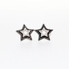 0.20 CT. T.W. Black and White Diamond Star Stud Earrings in Sterling Silver