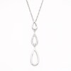 0.06 CT. T.W. Diamond Graduated Triple Teardrop Pendant in Sterling Silver