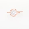 0.95 CT. T.W. Baguette and Round Diamond Double Frame Bridal Set in 10K Rose Gold