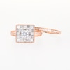 0.95 CT. T.W. Square-Shaped Multi-Diamond Bridal Set in 10K Rose Gold