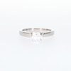 0.50 CT. Princess-Cut Diamond Solitaire Crown Royal Engagement Ring in 14K White Gold (J/I2)