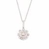 0.50 CT. T.W. Multi-Diamond Scallop Frame Pendant in 10K White Gold