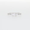 0.50 CT. T.W. Princess-Cut Diamond Past Present Future® Twist Shank Engagement Ring in 10K White Gold