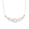 1.00 CT. T.W. Baguette and Round Diamond Twist Necklace in 10K White Gold