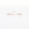 0.18 CT. T.W. Diamond Graduated Bypass Anniversary Band in 10K Rose Gold