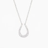 0.16 CT. T.W. Diamond Horseshoe Necklace in Sterling Silver