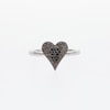 0.07 CT. T.W. Black Multi-Diamond Heart Ring in Sterling Silver