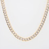 5.5mm Diamond-Cut Reversible Curb Chain Necklace in Hollow 10K Two-Tone Gold