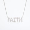 0.085 CT. T.W. Diamond "FAITH" Script Necklace in Sterling Silver – 17.76"