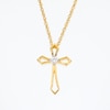 0.04 CT. Diamond Solitaire Cross Pendant in 10K Gold