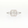 0.68 CT. T.W. Quad Princess-Cut Diamond Frame Engagement Ring in 10K White Gold (H/I1)