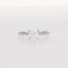 0.45 CT. Princess-Cut Diamond Solitaire Tapered Shank Engagement Ring in Platinum (I/I2)